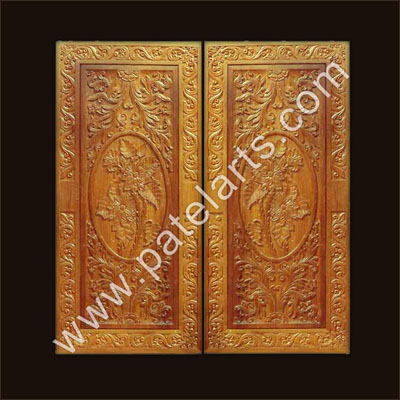 Teak-Wood Meenakari Door In Udaipur India
