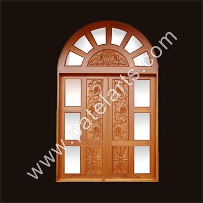 Teak Wood Entrance Glass Door Udaipur