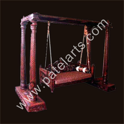 wooden carved swing